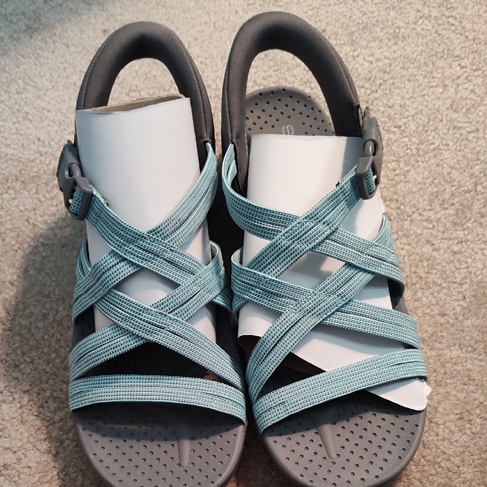 Skechers Light Aqua Strappy Sandals